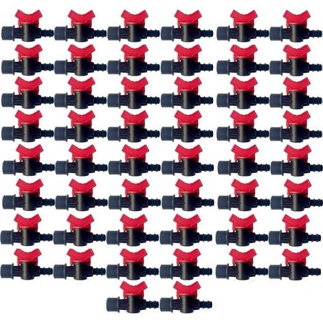 Vanne interrupteur d'irrigation goutte à goutte 16 mm x 3/4", robinet d'arrêt, paquet de 100 unités (1/5)