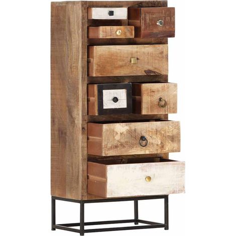 Maison Exclusive - Cassettiera 45x30x105 cm in Legno Massello di Recupero (1/5)