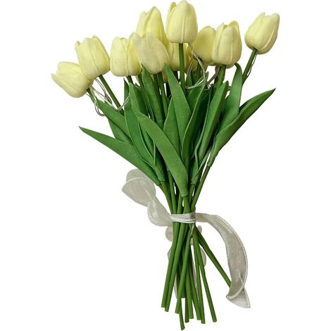 1 Guirlande lumineuse LED, tulipes en polyuréthane, veilleuse automatique 6h, décoration intérieur extérieur, cadeau fête (1/5)