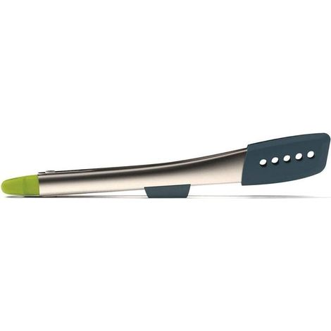 Pinzas de acero de silicona gris Joseph Joseph Elevate, diseño ergonómico y funcional, resistentes al calor, ideales para cocinar con utensilios antiadherentes Color gris (1/5)