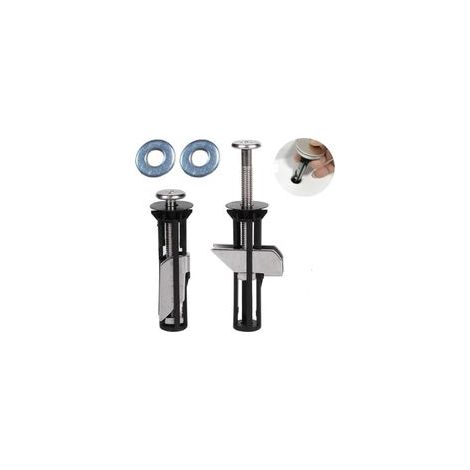 Lot de 2 boulons de siège de toilette universels longs en acier inoxydable, accessoires d'entretien pour couvercle de toilette, facile à installer (1/5)