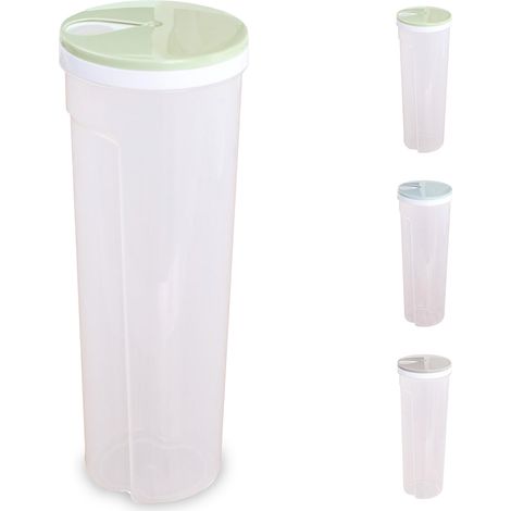 Recipiente hermético para almacenar pasta y fideos, con tapa ajustable, ideal para la despensa. (1/5)