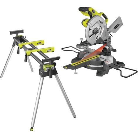 Pack RYOBI Scie à onglet radiale électrique - 2000W - 254mm - EMS254L - Support universel RLS02 (1/5)