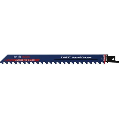 Lama per seghetto alternativo Expert Calcestruzzo aerato Lunghezza 225 mm Larghezza 19 mm Altezza denti 3 TPI 8,5 Attacco S mm 10 pezzi / Scheda BOSCH (1/5)