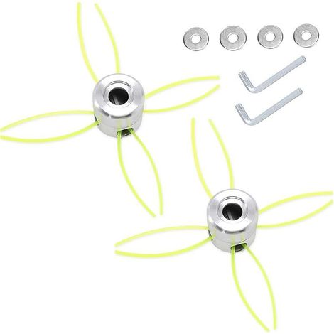 Tête de Débroussailleuse Universelle Aluminium Fils, Aluminium Tête Debroussailleuse Universelle M8 M10, Tête Coupe-Bordure Tête Double Fil Bobine Tête Fil Nylon pour Tondeuse