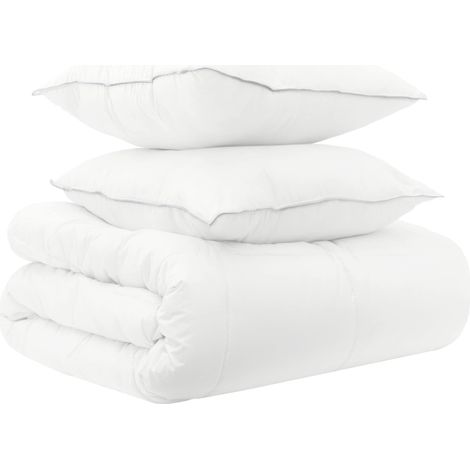 Duvet Set 3 pcs 200 x 200 cm All Seasons Bamboo White vidaXL (1/5)