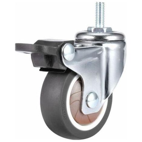 4 Pièces Roues Pivotantes, 25mm M6 x 15mm Pole Roulettes de Meubles pour Chariots (1/4)