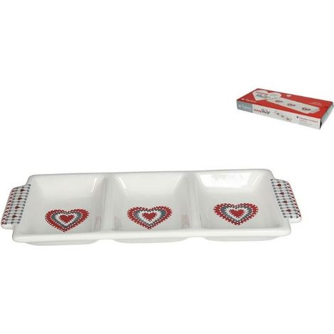 Vassoio Antipastiera Loving heart 3 Scomparti 36 cm (1/2)