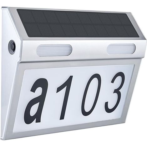 Numéros de Porte LED Lumières Numéros de Porte Lumière Extérieure avec Matériau Étanche IP65 avec 3 Modes D'Éclairage (1/5)