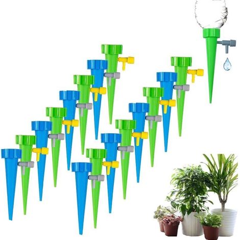Kit di irrigazione a goccia da 20 pezzi, irrigazione a goccia con bottiglia, sistema di irrigazione automatico regolabile, sistema di irrigazione automatico a spruzzo per piante, per interni ed estern