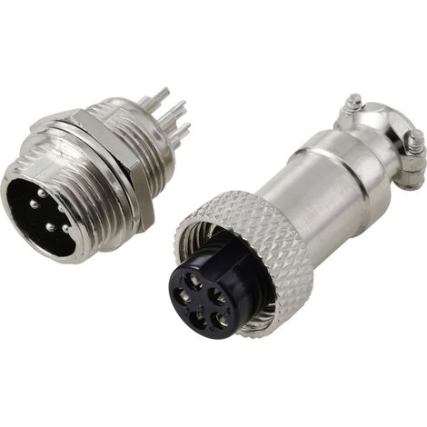 TRU COMPONENTS TC-13895588 Connecteur rond mâle, Contact femelle Nombre total de pôles: 5 Série (con