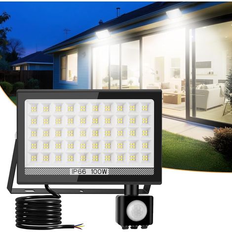 Projecteur LED Extérieur Detecteur de Mouvement 10000 LM 100W IP66 (1/5)