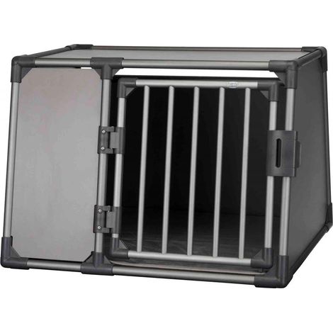 TRIXIE Cage de Transport Inclinée pour Chiens Graphite L Aluminium 39338 (1/5)