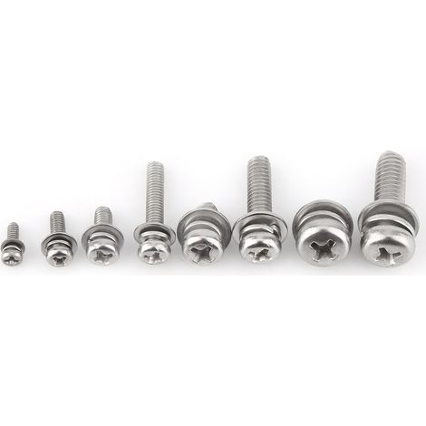 Kit d'assortiment de 160 vis et écrous à tête cylindrique en acier inoxydable SS304 (M2, M2.5, M3, M4, M5). (1/5)