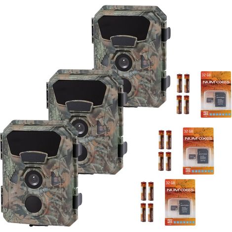 Pack 3 piège photographique PIE1066 + 12 piles AA + 3 cartes mémoire 32 GB (1/3)