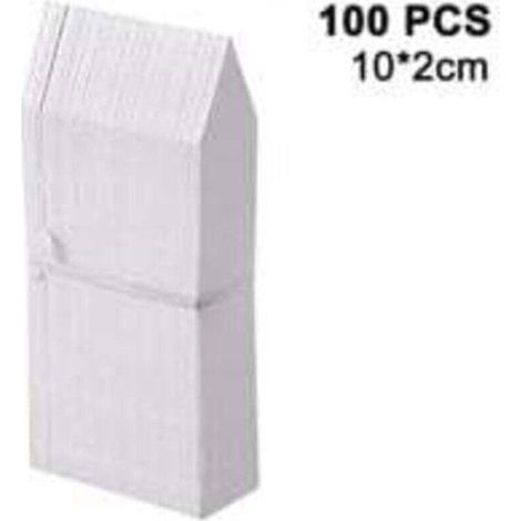 Etichette da giardino in plastica - 100 pezzi - Tipo a palo - Materiale PVC - 10x2 cm - Giallo - Bianco - Impermeabili (1/4)