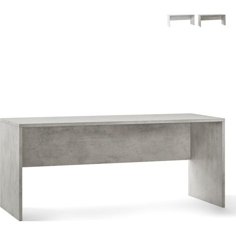 Moderner Schreibtisch aus Beton Cement Holz 180x69x H76 cm