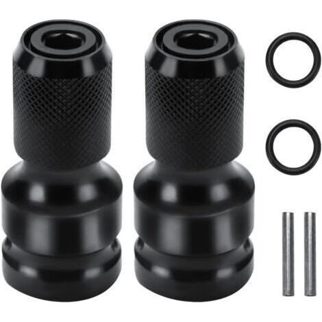 2-teiliger 1/2"-Vierkant- auf 1/4"-Sechskantschaft-Steckschlüsseladapter mit Schnellspannfutter für Schlagschrauber und Ratschen (1/5)