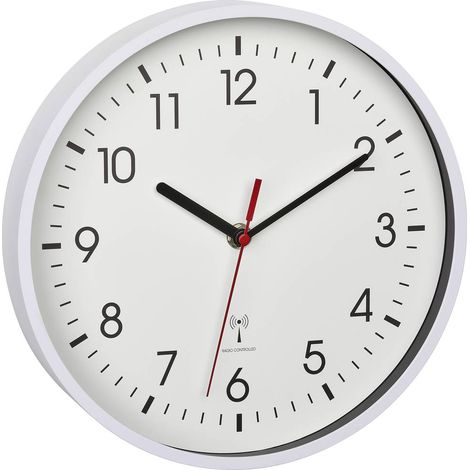TFA Dostmann 60.3550.02 Radiocontrollato Orologio da parete 24.5 cm x 42 mm Bianco (1/5)