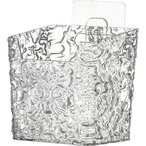 (Transparent) Étagère de rangement murale légère en acrylique de luxe pour pinceaux cosmétiques, serviettes pour le visage et soins de la peau, rangement pour salle de bain (1/5)