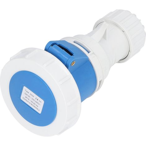 Connecteur industriel étanche IP67, prise mâle aviation 3 broches 2P+T, 220-240 V CA, 32 A
