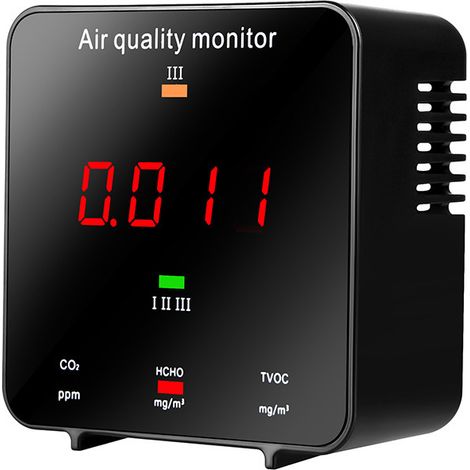 Détecteur de formaldéhyde, détecteur de dioxyde de carbone (CO2), détecteur de qualité de l'air des COVT (1/5)