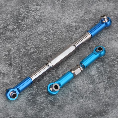Jeu de Biellettes de Direction en Alliage d'Aluminium CNC pour Camion RC WPL 1608T (Bleu) (1/4)