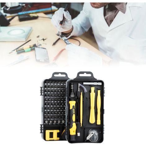 Schraubendreher-Set aus Kohlenstoffstahl, Mehrzweck-Werkzeugset zum Zerlegen elektronischer Geräte und Reparieren von Uhren und Mobiltelefonen, Gelb (1/5)