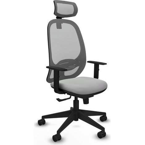Sedia da ufficio piqueras y crespo Cilanco grigio rete e similpelle (1/2)