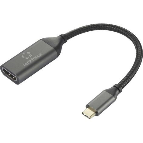 RF-5234038 USB-C® / HDMI Câble adaptateur [1x USB-C® mâle - 1x HDMI femelle] noir blindage par tresse 0.15 m X947902 (1/4)