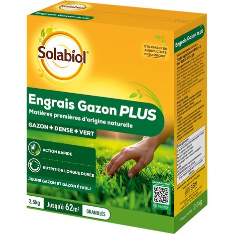 Engrais Gazon Plus - Granulés - Jusqu'à 62m² - 2,5Kg (1/5)