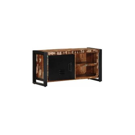 Meuble TV 80x30x40 bois de récupération massif (1/5)