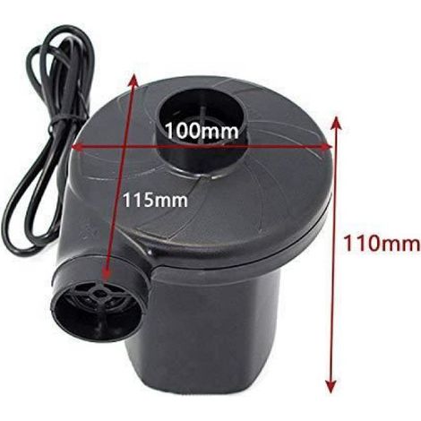 Pompe À Air Électrique - 230V Et 12V - 150W / 75W - Pour Matelas Pneumatiques Et Pneus - 3 Adaptateurs - 1 Pièce (1/4)