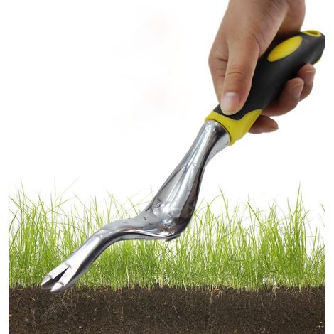 Yellow Glue Handle Alloy Drafter Digging Grass Soil Loose Root Starter Move Seedling Starter Manual (1/5)