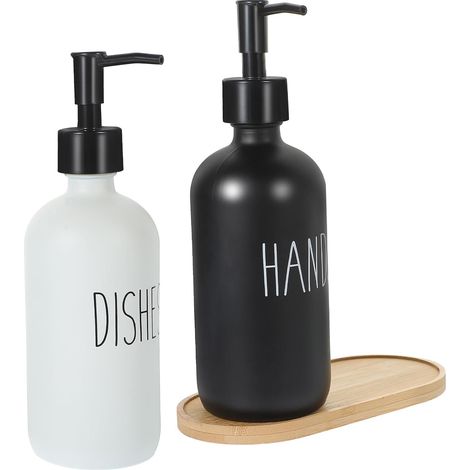 Filiyano-Flacons-pompes de savon liquide pour les mains et la vaisselle, 500 ml, en verre (1/5)