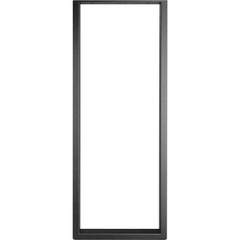 AMIG pata mesa 2410 800x300 acero negro , Pata rectangular en acero para encimeras Mod 2410 Amig Pata fabricada con acero de alta calidad lacadas con pintura negra para una may (1/5)