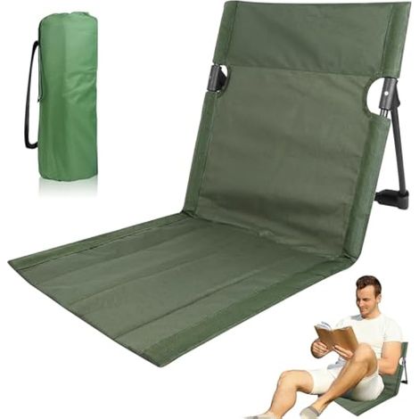 Beach Chair Beach Mat with Backrest Chair Portable Backrest Beaches Seat Camping Folding Chair Cushion for Camping Hiking Holidays Beaches (1/5)