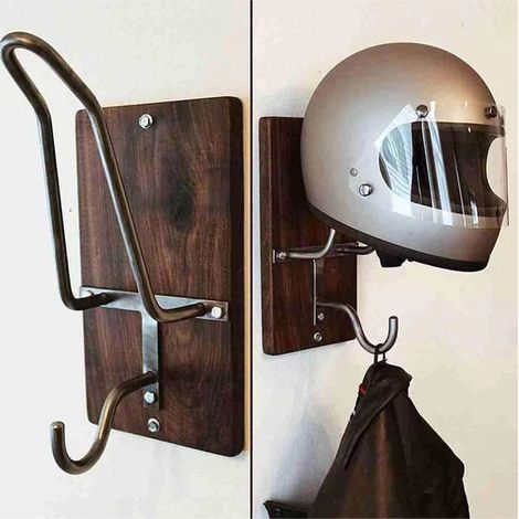 Porte-casque de moto, organisateur de chapeau de moto, crochet pour veste, 33x18cm, 1 pc. (1/5)