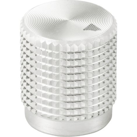 TRU COMPONENTS TC-11613880 Drehknopf mit Knopfmarkierung Silber (Ø x H) 14 mm x 16 mm Aluminium 1 S (1/4)