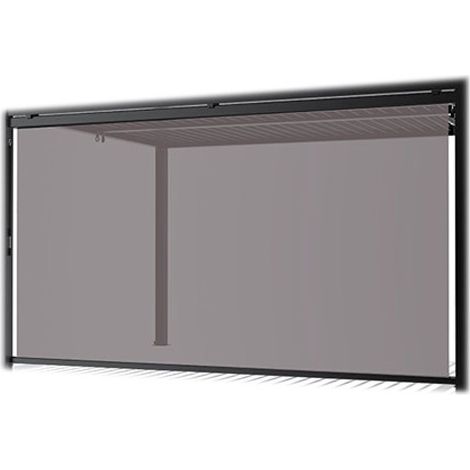 pannello laterale oscurante per pergole giardini di maggio "screen" in textilene antracite e grigio lato 3 m