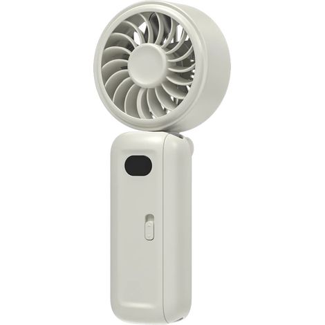 Ventilatore pieghevole, design portatile, ricaricabile tramite USB, BIANCO (1/2)