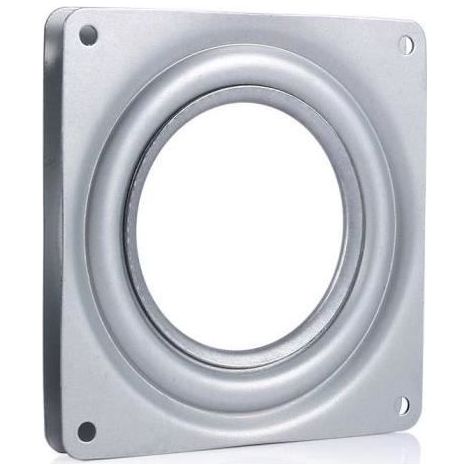 4 \"carré tournant plaque pivotante métal paresseux Susan portant plateau tourne-disque TV rack outil de bureau (1/4)