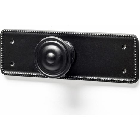 Pomo para Mueble  Estilo Clásico  Fabricado en Zamak  Acabado en Negro Mate  Medidas 1103526 mm  Sistema de Fijación Atornillado  Incluye Tornillos M4  2 Unidades -