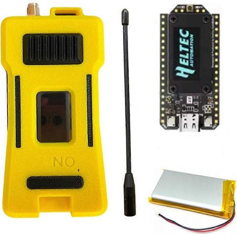 Kit de carte de développement Heltec V4 Meshtastic WiFi LoRa 32 avec boîtier, batterie 3000 mAh, antenne souple, ESP32 SX1262, alimentation solaire BLE B (1/5)