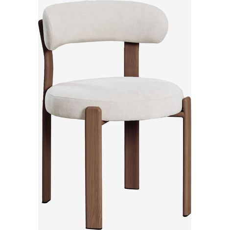 SKLUM Polsterstuhl aus Eisen Jolie                    Braun Dunkles Holz               