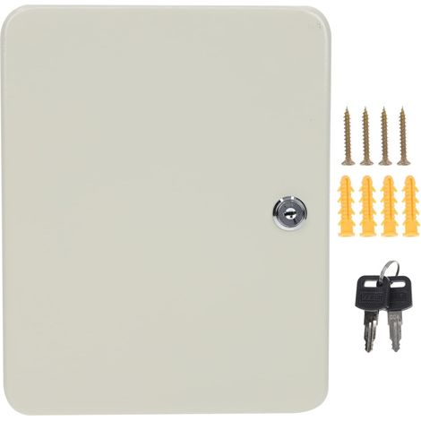 Boîte À Clés À 28 Emplacements Robuste avec Serrure Fixation Murale Boîte De Rangement pour Clés Résistante Aux Rayures pour La Maison