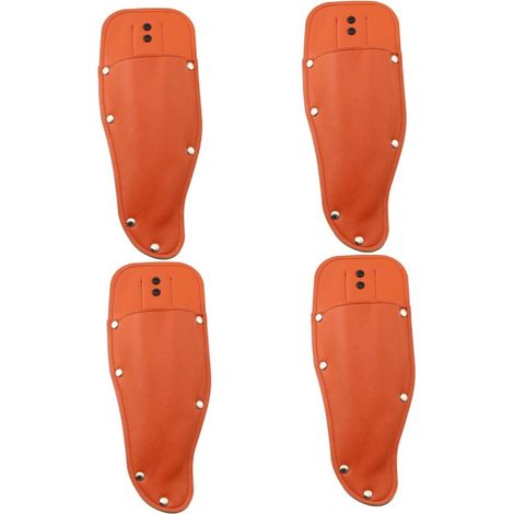 4 Pièces ensemble de ciseaux de jardin ciseaux à fil tondeuses Housse ciseaux jardinage Étui ciseaux plantes housse de ciseaux de jardinage pochette à outils de chasse cuir Brown (1/5)