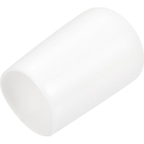 20pcs 12mm Inner Diameter Rubber End Caps Round Vinyl End Cover Screw Thread Protectors White (1/5)