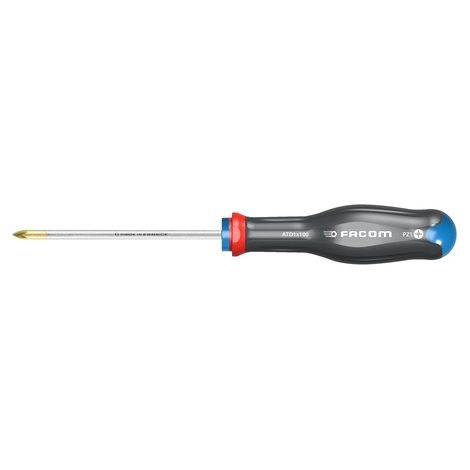 Destornillador Protwist para tornillo de cruz Pozidriv PZ 1x100 - hoja redonda - FACOM - ATD1X100