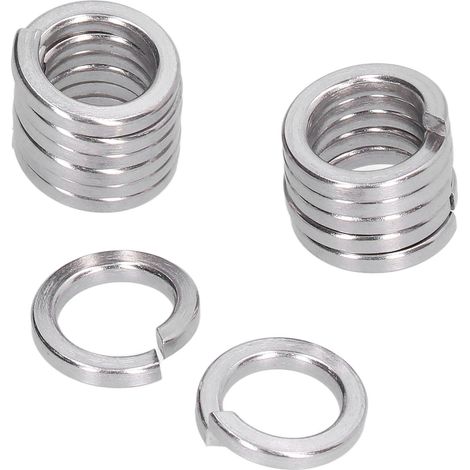 150 rondelles élastiques fendues M8 acier inoxydable A2-70 DIN 7980 pour bricolage marine automobile (1/5)